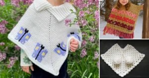 7 Charming Butterfly Baby Poncho Free Crochet Patterns