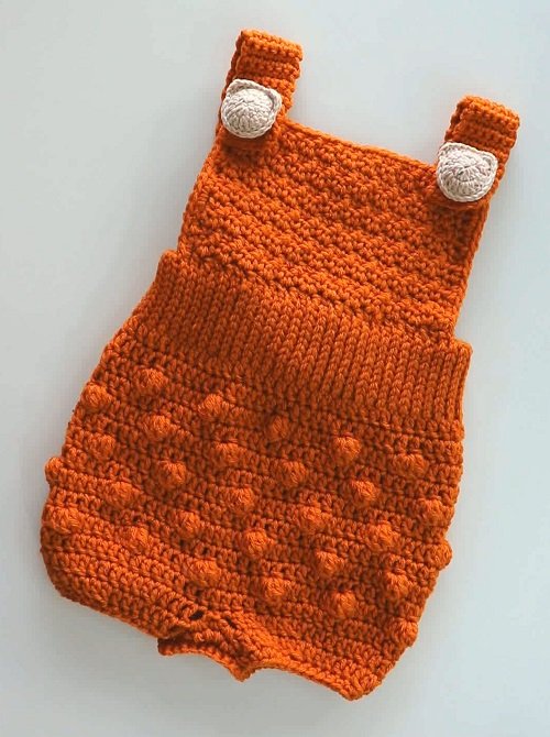 Handmade Crochet Autumn Baby Romper Pattern