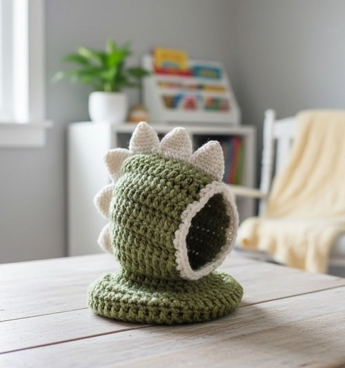 5. Hooded Green Dinosaur Cowl