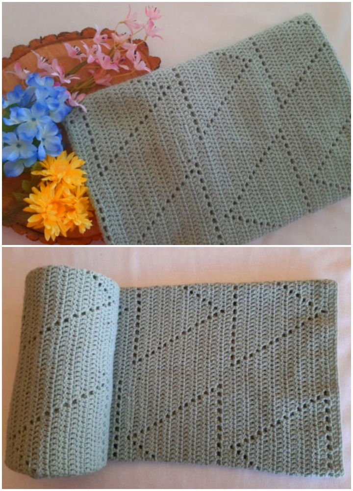 12. Double Crochet Baby Blanket Pattern