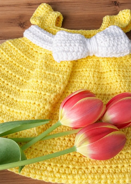 4. Spring Dress Cute Crochet Baby Outfits