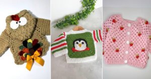 10 Unique Crochet Baby Sweaters Free Patterns